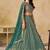 TURQUOISE SEQUINS & THREAD EMBROIDERED GEORGETTE STITCHED LEHENGA CHOLI