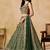GREEN SEQUINS & THREAD EMBROIDERED GEORGETTE STITCHED LEHENGA CHOLI