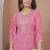 light pink georgette sequin embroidered sharara suit stitched for women's