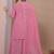 light pink georgette sequin embroidered sharara suit stitched for women's