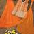 traditional orange georgette embroidered salwar suit for wedding