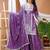 purple natural crepe heavy embroidered salwar suit with dupatta for women's