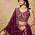 MAROON SEQUINS & THREAD EMBROIDERED GEORGETTE STITCHED LEHENGA CHOLI