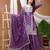 purple natural crepe heavy embroidered salwar suit with dupatta for women's