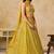 YELLOW SEQUINS & THREAD EMBROIDERED GEORGETTE STITCHED LEHENGA CHOLI
