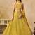 YELLOW SEQUINS & THREAD EMBROIDERED GEORGETTE STITCHED LEHENGA CHOLI