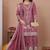 elegant mauve crepe sequins embroidered palazzo suit festive wear for women's