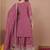 elegant mauve crepe sequins embroidered palazzo suit festive wear for women's