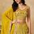 YELLOW SEQUINS & THREAD EMBROIDERED GEORGETTE STITCHED LEHENGA CHOLI
