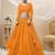 YELLOW LEHRIYA PRINTED WITH LACE ALL OVER GEORGETTE NAVRATRI STITCHED LEHENGA CHOLI