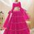 RANI PINK LEHRIYA PRINTED WITH LACE ALL OVER GEORGETTE NAVRATRI STITCHED LEHENGA CHOLI