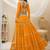 YELLOW LEHRIYA PRINTED WITH LACE ALL OVER GEORGETTE NAVRATRI STITCHED LEHENGA CHOLI