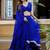 BLUE ZARI & CODING LACE WORK WITH LEHERIYA PRINTED GEORGETTE NAVRATRI STITCHED LEHENGA CHOLI