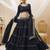 BLACK LEHRIYA PRINTED WITH LACE ALL OVER GEORGETTE NAVRATRI STITCHED LEHENGA CHOLI