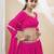 RANI PINK LEHRIYA PRINTED WITH LACE ALL OVER GEORGETTE NAVRATRI STITCHED LEHENGA CHOLI