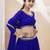BLUE LEHRIYA PRINTED WITH LACE ALL OVER GEORGETTE NAVRATRI STITCHED LEHENGA CHOLI