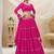 RANI PINK LEHRIYA PRINTED WITH LACE ALL OVER GEORGETTE NAVRATRI STITCHED LEHENGA CHOLI