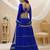 BLUE LEHRIYA PRINTED WITH LACE ALL OVER GEORGETTE NAVRATRI STITCHED LEHENGA CHOLI