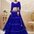 BLUE LEHRIYA PRINTED WITH LACE ALL OVER GEORGETTE NAVRATRI STITCHED LEHENGA CHOLI