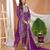 women's stylish purple faux georgette embroidered palazzo suit with dupatta 