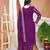 women's stylish purple faux georgette embroidered palazzo suit with dupatta 