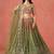 MEHENDI GEORGETTE SEQUINS & ZARI EMBROIDERED STITCHED LEHENGA CHOLI