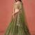 MEHENDI GEORGETTE SEQUINS & ZARI EMBROIDERED STITCHED LEHENGA CHOLI