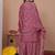 onion pink silk blend  sequin embroidered sharara suit for women's