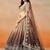 BROWN GEORGETTE SEQUINS & ZARI EMBROIDERED STITCHED LEHENGA CHOLI