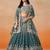 DOVE BLUE GEORGETTE SEQUINS & ZARI EMBROIDERED STITCHED LEHENGA CHOLI