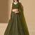 MEHENDI GEORGETTE SEQUINS & THREAD EMBROIDERED STITCHED LEHENGA CHOLI