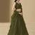 MEHENDI GEORGETTE SEQUINS & THREAD EMBROIDERED STITCHED LEHENGA CHOLI