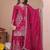 rani pink festival wear embroidery work readymade plazzo suit for women's