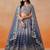 NAVY BLUE GEORGETTE SEQUINS & ZARI EMBROIDERED STITCHED LEHENGA CHOLI