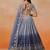 NAVY BLUE GEORGETTE SEQUINS & ZARI EMBROIDERED STITCHED LEHENGA CHOLI