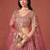 PEACH GEORGETTE SEQUINS & ZARI EMBROIDERED STITCHED LEHENGA CHOLI