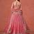 PEACH GEORGETTE SEQUINS & ZARI EMBROIDERED STITCHED LEHENGA CHOLI