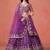 PURPLE GEORGETTE SEQUINS & ZARI EMBROIDERED STITCHED LEHENGA CHOLI