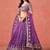 PURPLE GEORGETTE SEQUINS & ZARI EMBROIDERED STITCHED LEHENGA CHOLI