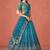 TURQUOISE GEORGETTE SEQUINS & ZARI EMBROIDERED STITCHED LEHENGA CHOLI