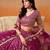 RED PINK GEORGETTE SEQUINS & ZARI EMBROIDERED STITCHED LEHENGA CHOLI