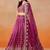 RED PINK GEORGETTE SEQUINS & ZARI EMBROIDERED STITCHED LEHENGA CHOLI