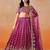 RED PINK GEORGETTE SEQUINS & ZARI EMBROIDERED STITCHED LEHENGA CHOLI