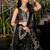 BLACK DOLA SILK SEQUINS & ZARI EMBROIDERED STITCHED LEHENGA CHOLI
