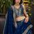 DOVE BLUE DOLA SILK SEQUINS & ZARI EMBROIDERED STITCHED LEHENGA CHOLI