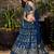 DOVE BLUE DOLA SILK SEQUINS & ZARI EMBROIDERED STITCHED LEHENGA CHOLI