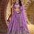LAVENDER DOLA SILK SEQUINS & ZARI EMBROIDERED STITCHED LEHENGA CHOLI