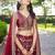 MAROON DOLA SILK SEQUINS & ZARI EMBROIDERED STITCHED LEHENGA CHOLI
