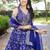 ROYAL BLUE DOLA SILK SEQUINS & ZARI EMBROIDERED STITCHED LEHENGA CHOLI