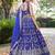 ROYAL BLUE DOLA SILK SEQUINS & ZARI EMBROIDERED STITCHED LEHENGA CHOLI